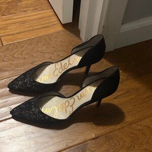 Sam Edelman Black Lace Heels